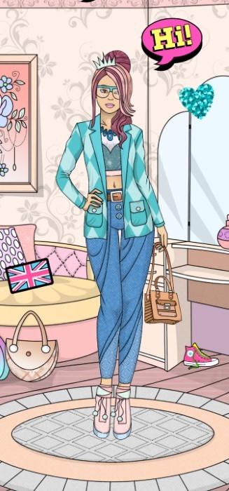 女孩装扮和涂色书下载